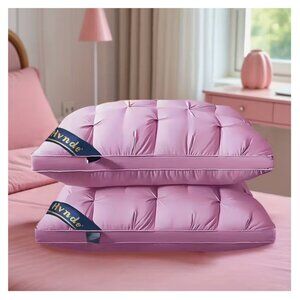 NWT PINK SUPER COMFY Luxury Foam Bed Pillows for Great Sleep Moisture-wicking